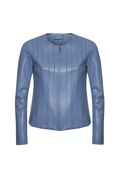 Desa Deundria Kadın Fit Panelli Deri Ceket