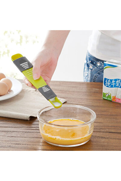 SPELT Double Sided 8 Level Scale Spoon Quantity Measuring Measure Spoon Coffee Salt Sugar Measure