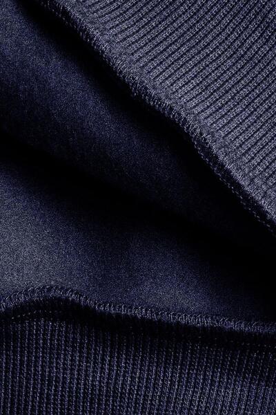 Millionaire Kadın Lacivert Dreamer Baskılı 0 Sıfır Yaka Oversize Salaş Bol Kesim Polar Sweatshirt