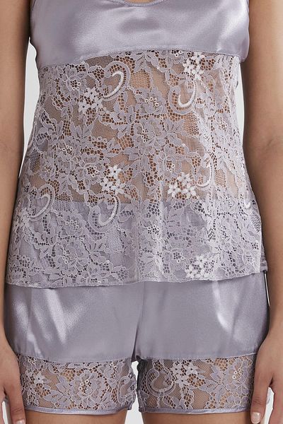 Pierre Cardin Satin Lace Shorts - Babydoll Set - 445