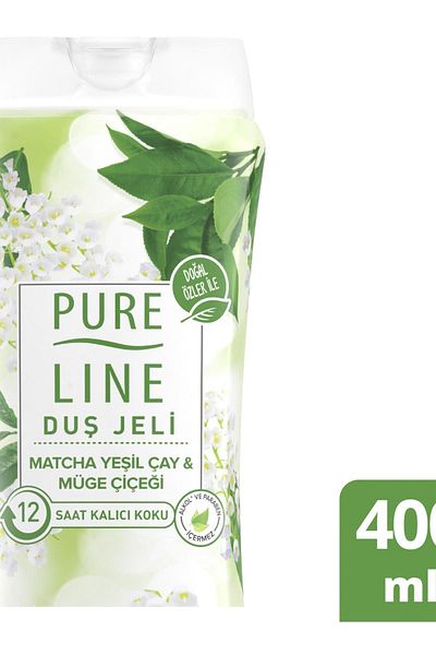 Pure Line جل الاستحمام بالشاي الأخضر وزهرة الموجيا 400 مل