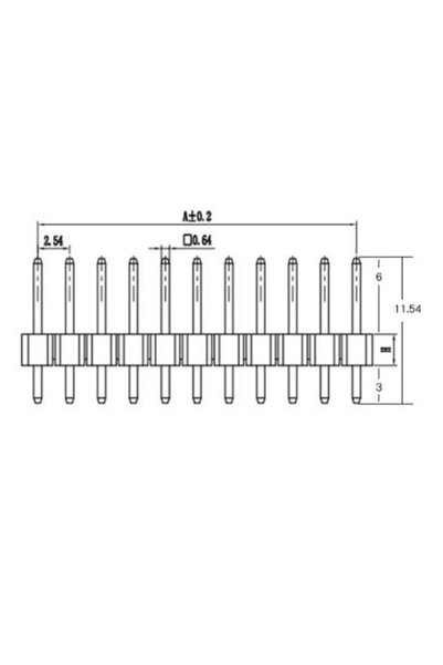 Hobi Mekatronik 1x4 Erkek Pin Header - 2.54mm