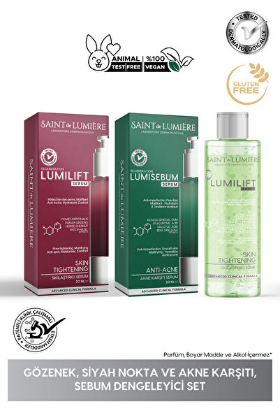 SAINT DE LUMIERE LUMISERIES Gözenek, Siyah Nokta ve Akne Karşıtı, Sebum Denge...