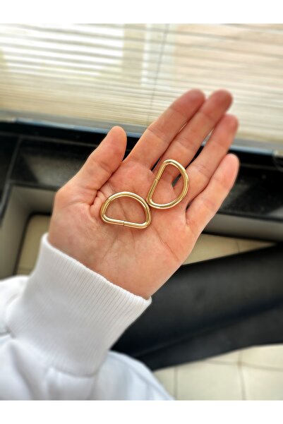 ERDAL DERİ 10 Τεμάχια 2,5 εκ. Δαχτυλίδια D Ανοιχτόχρυσα