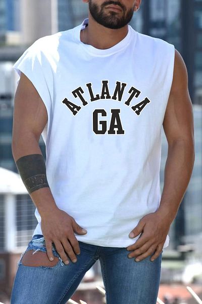 LOTS MODA Large Size Atlanta GA Printed T-Shirt