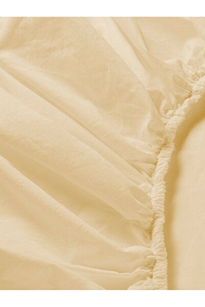 FAVORİST Yellow King Size Elastic Sheet Set - 180x200, 2 Pillowcases Inclus