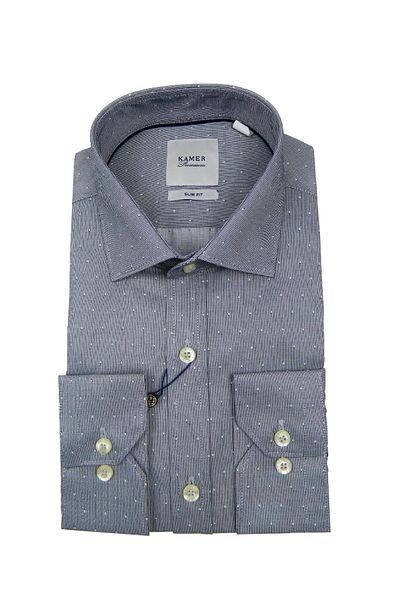 KAMER Ανδρικό πουά πουά Slim Fit 1056 Bgl-st02518