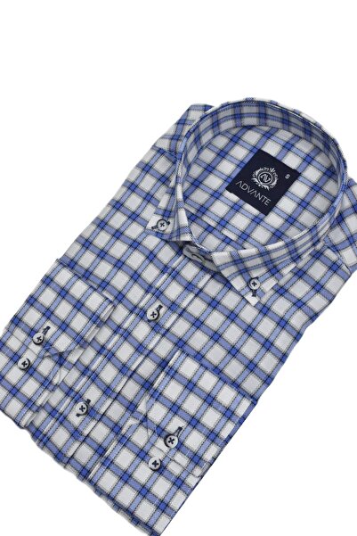 ADVANTE Чоловіча картата класична сорочка з довгими рукавами Oxford Bgl-st02989