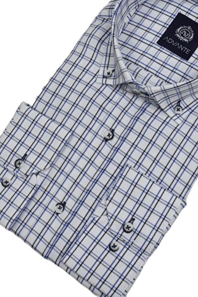ADVANTE Чоловіча картата класична сорочка з довгими рукавами Oxford Bgl-st02990