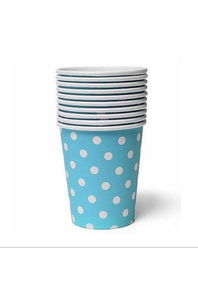 GİZPAK Mavi Puantiyeli Bardak
