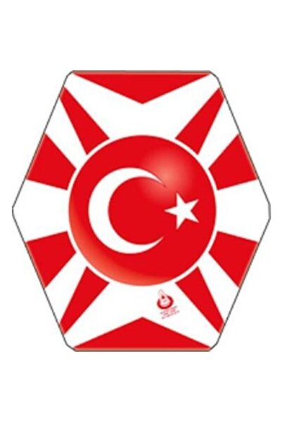 hak-iş oyuncak Altıgen Uçurtma Türk Bayrağı 50 Adet