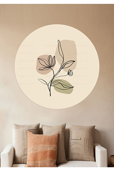 KanvasSepeti ملصق جداري على شكل قماش سميك ذاتي اللصق مزخرف بفن بوهيمي تجريدي