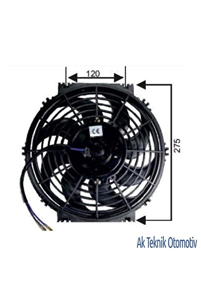 Genel Markalar Fan Motoru 12V Universal Pervaneli 10 Inch Ters 504625853 Uyumlu