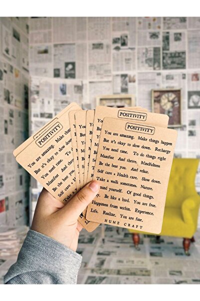 Hume Craft Kraft İngilizce Cümle Sticker Seti / 1 sayfa / 13*10 cm / Bullet Journal / Scrapbook