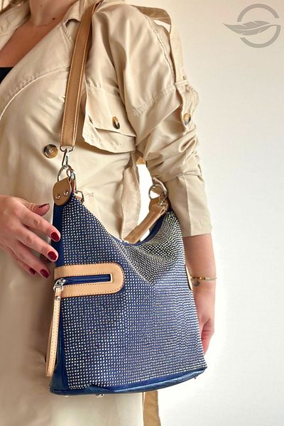 GALB LEATHER Geantă de umăr pentru femei New Trend cu piatră de mărime mare - Casual