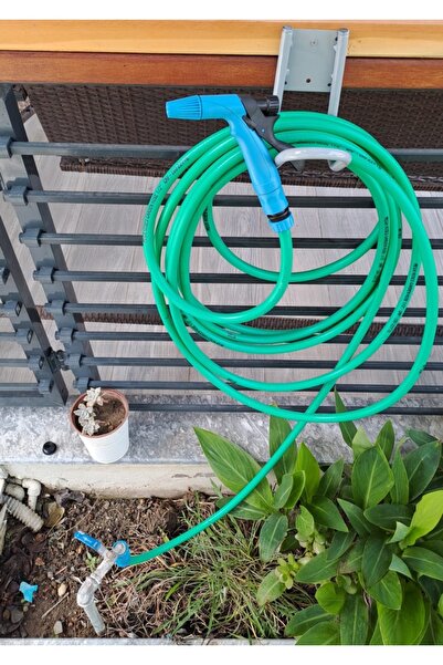 Depolife Bahçe Sulama Hortum Seti Sarma aparatı Tabanca fıskiye yağmurlama Ba...