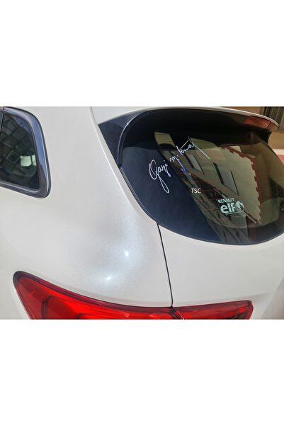 TSC Oto Arka Cam Hologram 20cm Renk Gazi Mustafa Kemal Imzası Imza Renkli