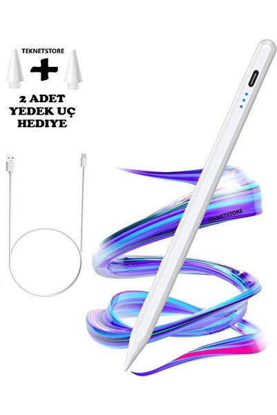 TEKNETSTORE Ipad Air 13 İnç 2024 Uyumlu Avuç İçi Red Dokunmatik Kalem Elinizi...