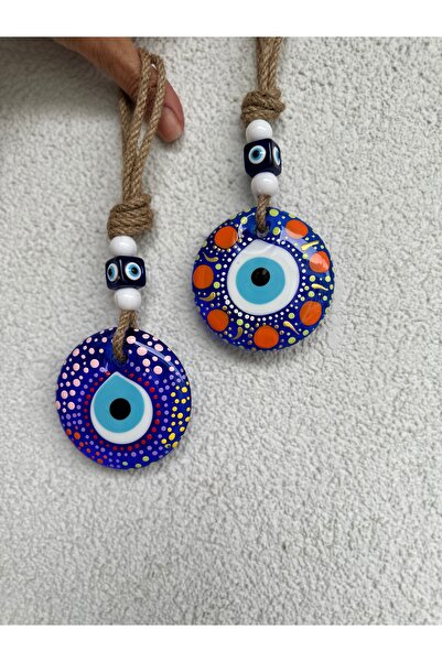 Cam Nazar Boncuğu, El Boyaması 12 cm