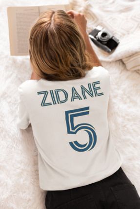 Biy Store Zinedine Zidane tak m forma futbol tisort kad n erkek unisex t shirt beyaz ti ort Fiyat Yorumlar Trendyol