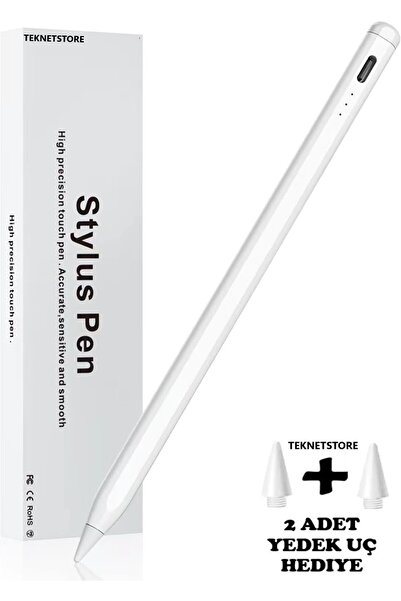 TEKNETSTORE İpad 2./3.Nesil İpad Air/Pro 11 Ipad Air/Pro 13 inç 2024 M2/M4 Uyumlu Avuç Içi Red Dokunmatik Kalem