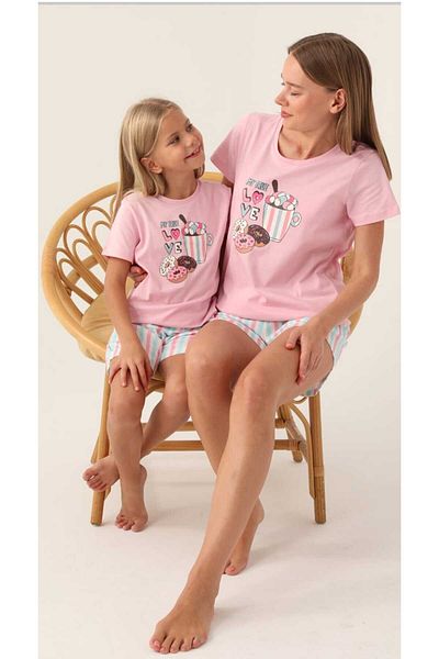 Arnetta Mother and Daughter Shorts Pajamas - Prices are Different, Added to a Basket