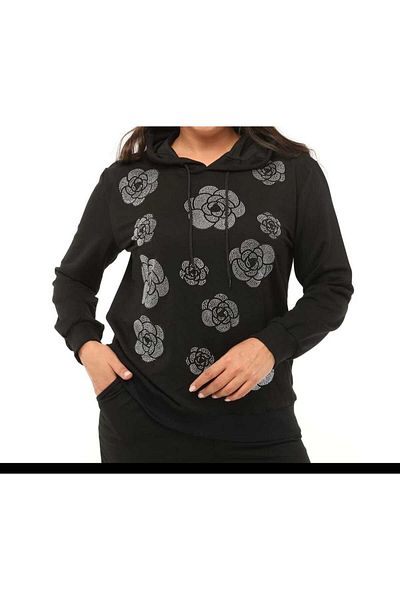 anne moda ankara Σετ αθλητικών φόρμες με λαμπερό παχύρρευστο σε μέγεθος - Λεπτό σχέδιο, εποχιακό