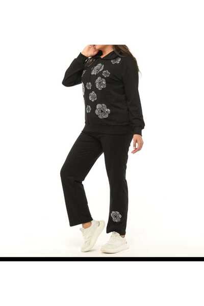 anne moda ankara Σετ αθλητικών φόρμες με λαμπερό παχύρρευστο σε μέγεθος - Λεπτό σχέδιο, εποχιακό