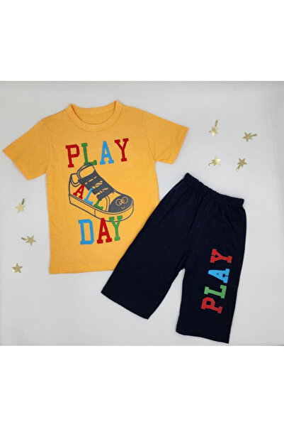 By Cwhr 100% bumbac Play Printed Pantaloni scurți pentru băieți Set de tricou...