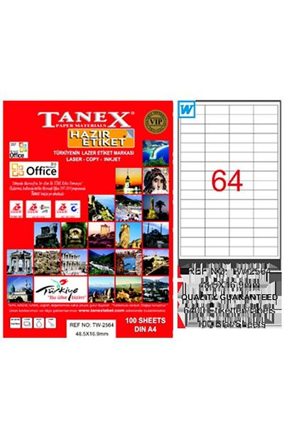 Tanex 100 Yp Laser Label - 48.5X16.9 Laser Copy, Inkjet Tw 2564 / Tanex