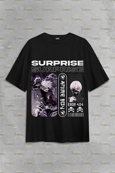 PENTHİLUS Тениска Kakashi Oversize с щампа Kaneki отпред