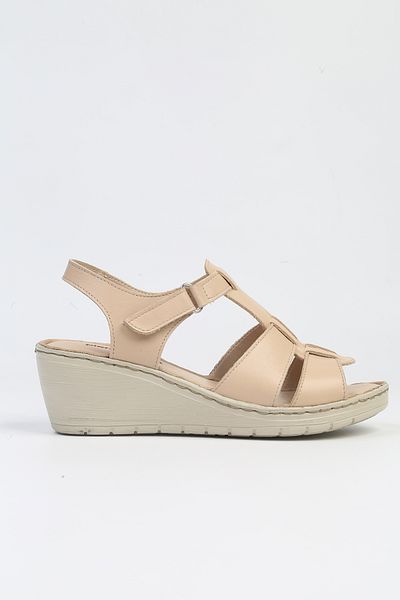 Pierre Cardin ® |   Pc-5127-3013 Cream-Women's Wedge Heel Shoes