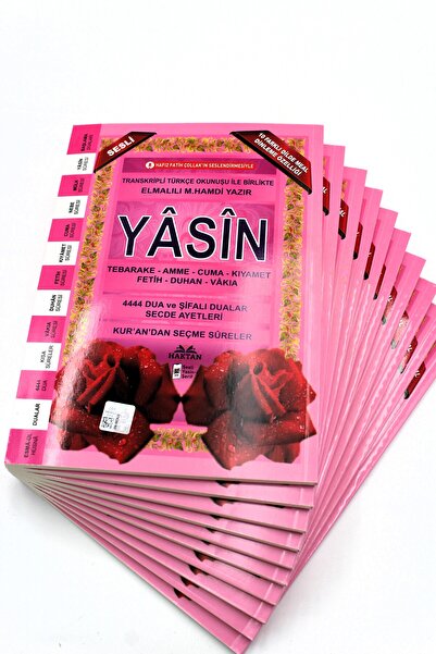 Haktan Yayın Dağıtım Ekonomik Hediyelik 10 Adet Yasin-i Şerif Pembe Renk 80 S...