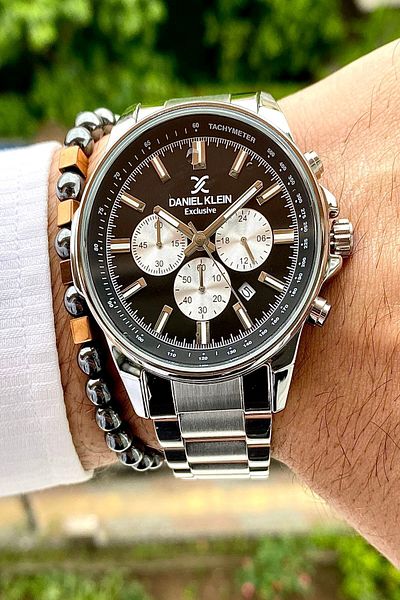 Daniel Klein Men's Wristwatch - New Season Stainless Steel Cord, 3ATM Waterproof+Bracelet