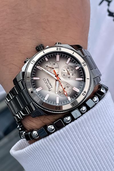 Ferrucci New Season Fume Men's Wristwatch - Steel Cord, Bracelet Gift, Father's Day Gift