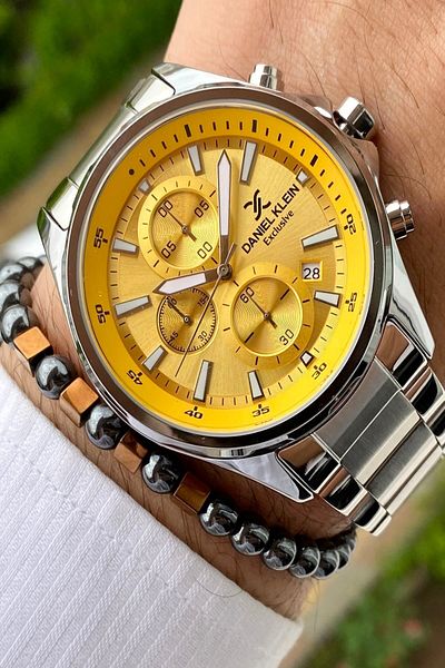 Daniel Klein Men's Wristwatch - New Season Stainless Steel Cord, 3ATM Waterproof + Bracelet Gift