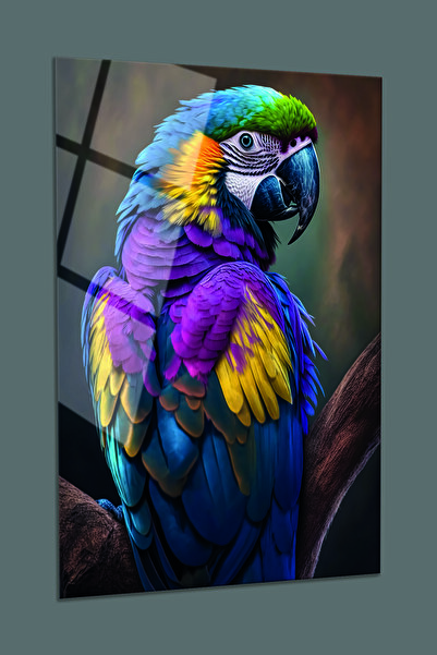 BV DEKOR ΓΥΑΛΙΝΗ ΖΩΓΡΑΦΙΚΗ ΜΕ ΘΕΜΑ ΠΑΠΑΓΑΛΟ -ΔΙΑΚΟΣΜΗΤΙΚΗ ΖΩΓΡΑΦΙΚΗ ΜΕ ΠΟΥΛΙΑ...