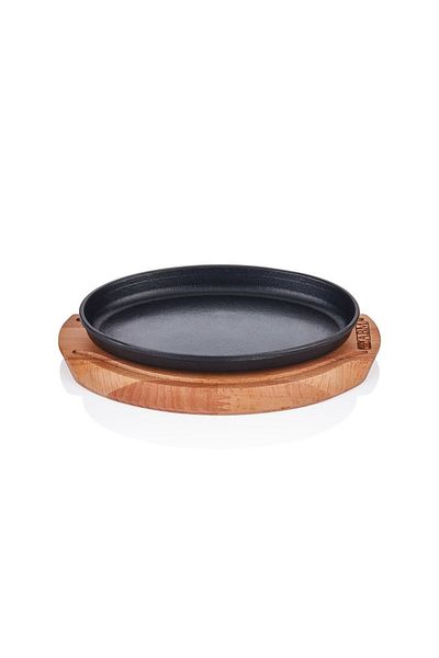 Kumsal Mutfak 23*14cm Cast Iron Oval Fajita + Trivet