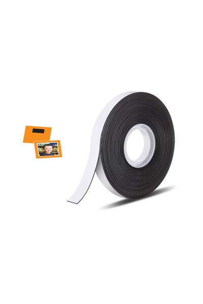 Hdg 1 Metre Yapışkanı Çok Güçlü Şerit Mıknatıs Magnet  -Resim Mıknatısı Buzdolabı Magnet 1,5 cm genişlik