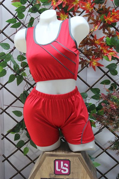 mikam Striped Women's Swimsuit - Sponge Model with Swim and Shorts