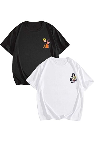 PERISENSE Tricou supradimensionat unisex cu imprimeu Naruto Hinata - Combinaț...