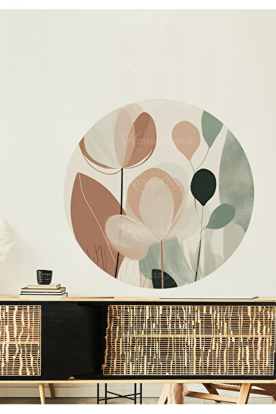 KanvasSepeti Kendiliğinden Yapışkanlı Kalın Kanvas Dokulu Dekoratif Bohem Art...