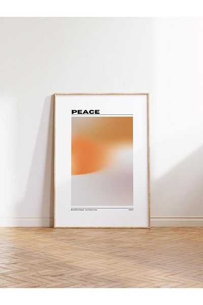 Postifull Aura Series NO:196 - Peace Yellow, Numbered Angel, Έγχρωμη αφίσα χωρίς πλαίσιο