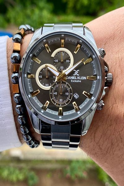 Daniel Klein Men's Wristwatch - New Season Stainless Steel Cord, 3ATM Waterproof + Bracelet Gift