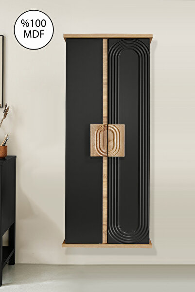 Nurcelant Çok Amaçlı Banyo Mutfak Kiler Erzak Boy Dolabı Siyah