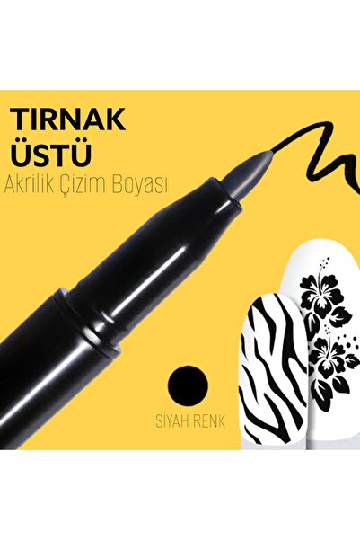 RNK BEAUTY Nail Art Süsleme Çizim Kalemi - Siyah