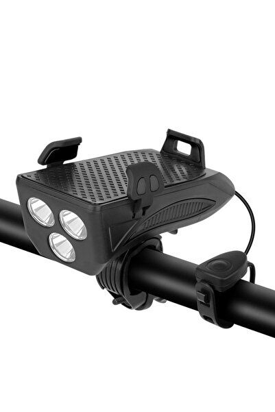 Schulzz 4800 Mah 4 In 1 Powerbank Telefon Tutucu Kornalı Bisiklet Feneri Su G...