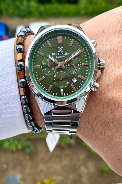 Daniel Klein Men's Wristwatch - New Season Stainless Steel Cord, 3ATM Waterproof + Bracelet Gift
