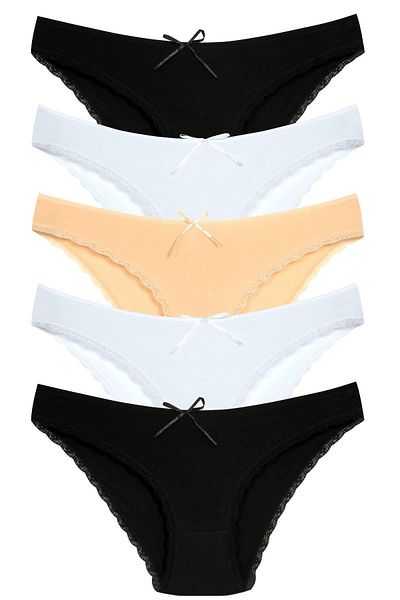 Newlilla 1101 Bikini Damen T. Spitzenhöschen Paket V32
