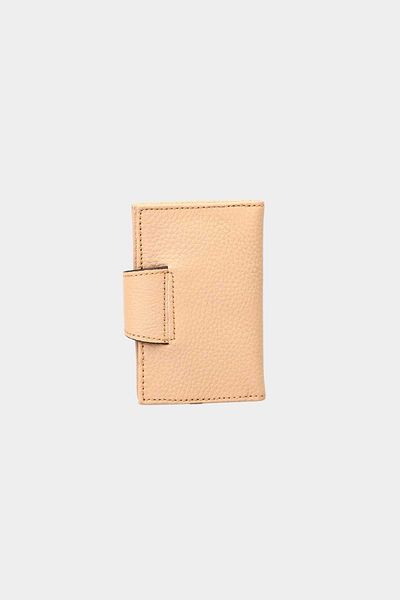 Grande 827 Camel Genuine Leather - Πορτοφόλι θήκης κάρτας ακορντεόν με κάθετα κουμπώματα